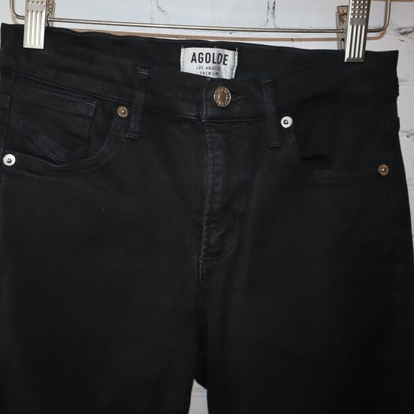 AGOLDE Filter Free Black High Rise Skinny Jeans Women's Size 25 - Picture 2 of 9